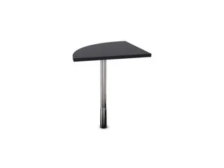 koppelelement voor bureau,90 °,HxBxD 720-840x600x600mm,rond,CC-zwart - 2