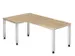 bureau d’angle,HxlxP 680-760x2000x1200mm,panneau bois,90 °