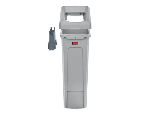Afvalbak Rubbermaid Slim Jim Recyclestation starterset 87 liter grijs