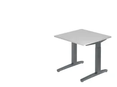 In hoogte verstelbaar bureau,HxBxD 680-850x800x800mm,blad grijs