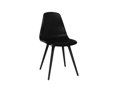 Bezoekersstoel,4Voeten Zwart,Zitschaal Kunststof Zwart