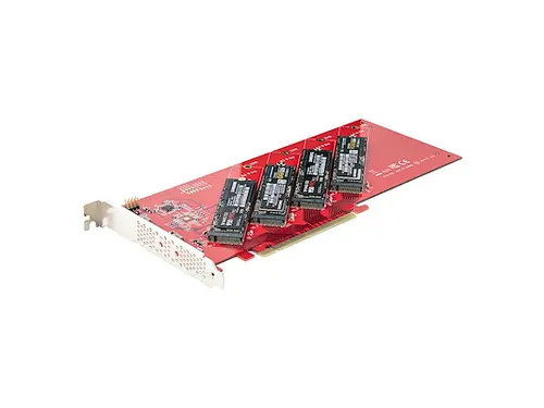 Quad M.2 PCI Express SSD Adapter Kaart voor NVMe/Ahci Ssd