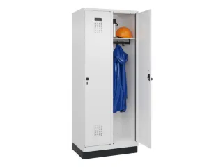 locker,HxBxD 1950x800x500mm,2vak,vak B 400mm,draaigrendel,sokkel - 1