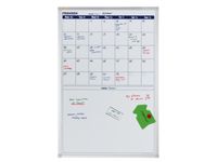 maandplanners HxB 600x900mm gelakt magnetisch bord wit maand/vrij veld