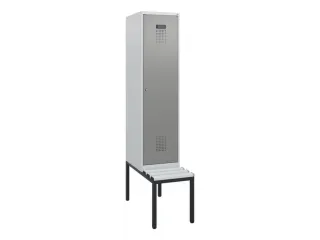 locker met bank,HxBxD 1950x400x815mm,1vak,vak B 400mm,cilinderslot - 2