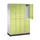 Dubbeldekse garderobekast,RAL 7035/RDS1108060,HxBxD 1950x1220x500mm