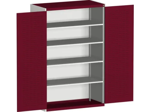 kast met sleufplaat,HxBxD 2000x1300x650mm,4xStalen bodem