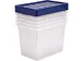 Opbergbox 64 Liter Plastic Transparant Blauw
