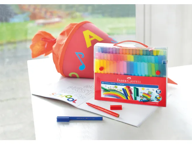 Kleurstiften Faber-Castell Connector assorti cadeauset à 80 stuks