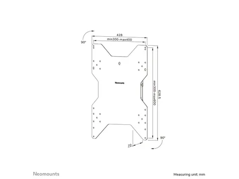 Neomounts WL85-515WH16 roteerbare tv-muur beugel - 55-75 inch - max. 5