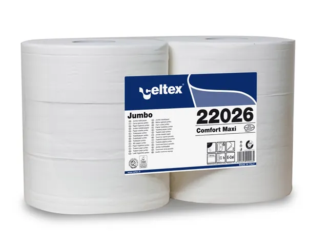Toiletpapier Celtex Maxi Jumbo 2-laags wit 260 meter krimp a 6 rol