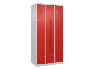 Z-garderobekast,HxBxD 1850x900x500mm,vak B 150/300mm,cil.-slot - 1