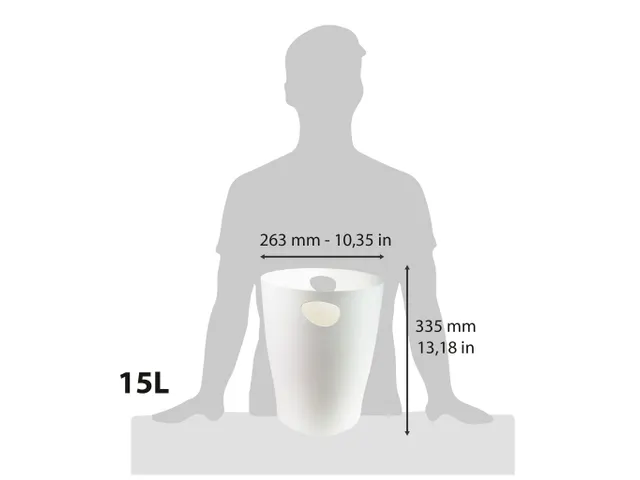 ECOBIN Papiermand 15L Office wit