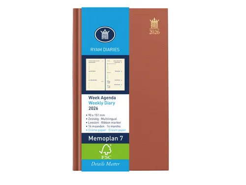 Agenda 2027 Ryam Memoplan 7 Nappa 7dagen/2pagina's assorti