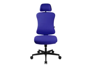Bureaustoel,Synchroonmech.,Hoofdsteun,Zitting Stof Koningsblauw - 7