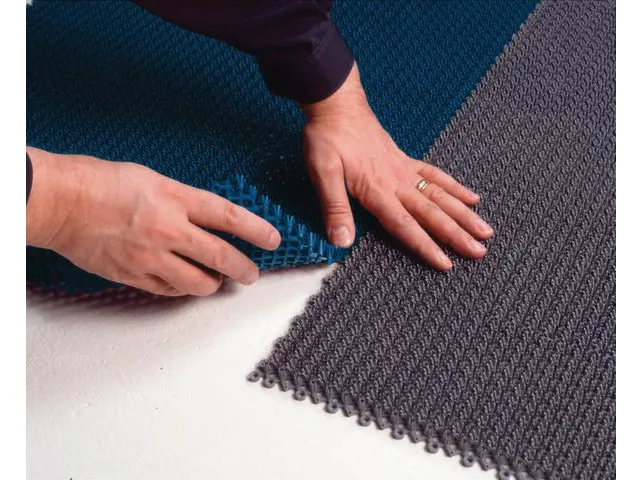 Schoonloopmat Grof Vuil Ldpe 57x86 Lichtgrijs