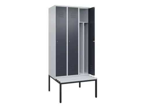 locker voor scheiding van kleding,HxBxD 2120x900x815mm,3vak
