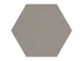 Panneau affichage héxagone Gris Ø 60cm