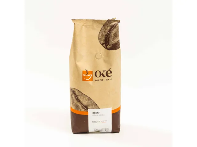OKE Koffie Koffiebonen Decafiné zak van 1 kg