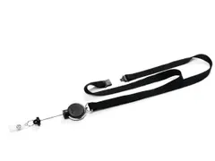 Textielkoord met afrolmechanisme EXTRA STRONG Zwart