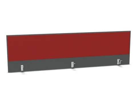 opzetpaneel bureau aanbouw achter MS-donkergrijs BN4011-rood 2000mm