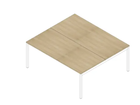 In hoogte verstelbare benchtafel,HxBxD 680-760x1800x1600mm,blad eiken