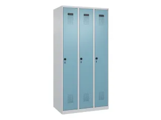 locker,HxBxD 1850x900x500mm,3vak,vak B 300mm,draaigrendel - 3