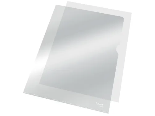 Insteekmap L-model Esselte standaard copy safe 0.11mm PP A4 transparan