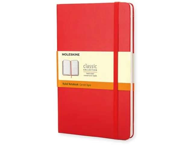 Notitieboek 13 X 21 Cm Gelijnd Harde Cover Rood