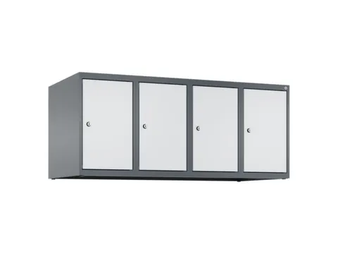 opzetkast,v. locker,4vak.,vak B 300mm,HxBxD 500x1200x500mm,vleugeldeur