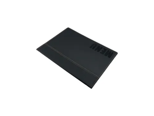 Menukaart Securit Trendy A4 2 tassen zwart lederlook