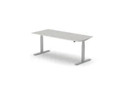 Elektrisch ihv bureau,HxBxD 650-1310x1800x800mm,blad lichtgrijs