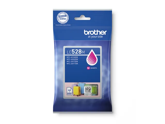 Inktcartridge Brother LC-528M rood 5.000 pagina's