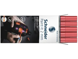 Metallic marker Schneider Paint-It 011 2mm rood metallic - 6