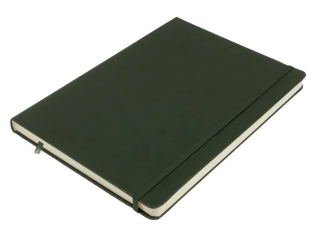 Schetsboek Kangaro A4 forest green PU HC 80 vel 140gr roomwit met elas