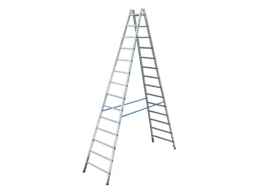 Bokladder Dubbelzijdig 4.03m 2x14sporten Aluminium Scharnieren