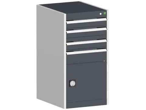 ladekast HxBxD 1000x525x650mm 4laden romp RAL7035 front RAL7016