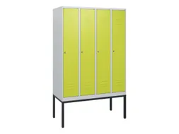 locker,HxBxD 1950x1200x500mm,4vak,vak B 300mm,cil.-slot,voetonderstel