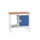 werkbank,HxBxD 930x1000x600mm,multiplexblad,4voeten,uitrusting: 1kast