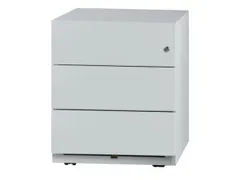 Ladenblok Staalplaat 495x420x565mm 3laden Cilinderslot Lichtgrijs