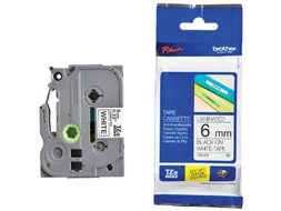 Labeltape Brother P-touch TZe-211 standaard 6mm zwart op wit
