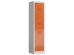 Dubbeldekse garderobekast 1800x415x500mm 2vak B400mm RAL7035 RAL3000