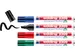 permanent marker E-3300 assorti kleuren, blister van 4 stuks