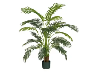 Kunstplant Mica Areca palm in pot groen 120x140cm - 1