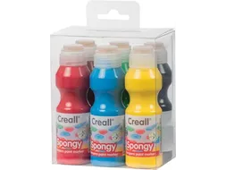 Creall Spongy Grote acrylverf stempelstiften 6 stuks 70ml assorti