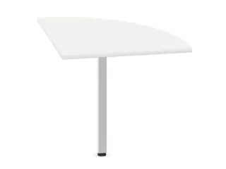koppelelement voor bureau,90 °,HxBxD 720-840x800x800mm,rond,Bl-wit - 2
