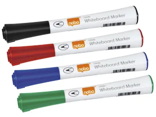 Viltstift Nobo Whiteboard Glide Rond Assorti 1mm Blister à 4st - 1