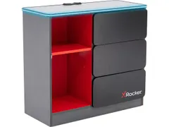 Xrocker Carbon-Tek Gaming Kast 2022029 3 lades grijs-rood 60kg