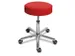 Draaikruk met Wielen 460-590mm Zitting Kunstleer Rood Aluminium