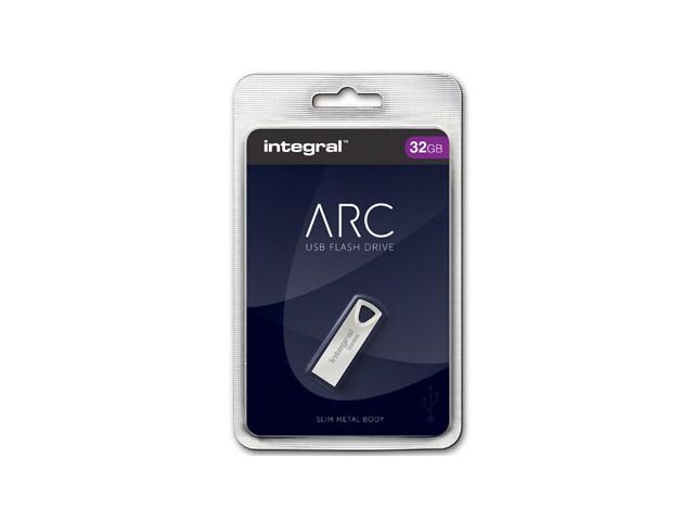 Integral Arc Usb-Stick 2.0 32GB Zilver | USB-StickShop.nl